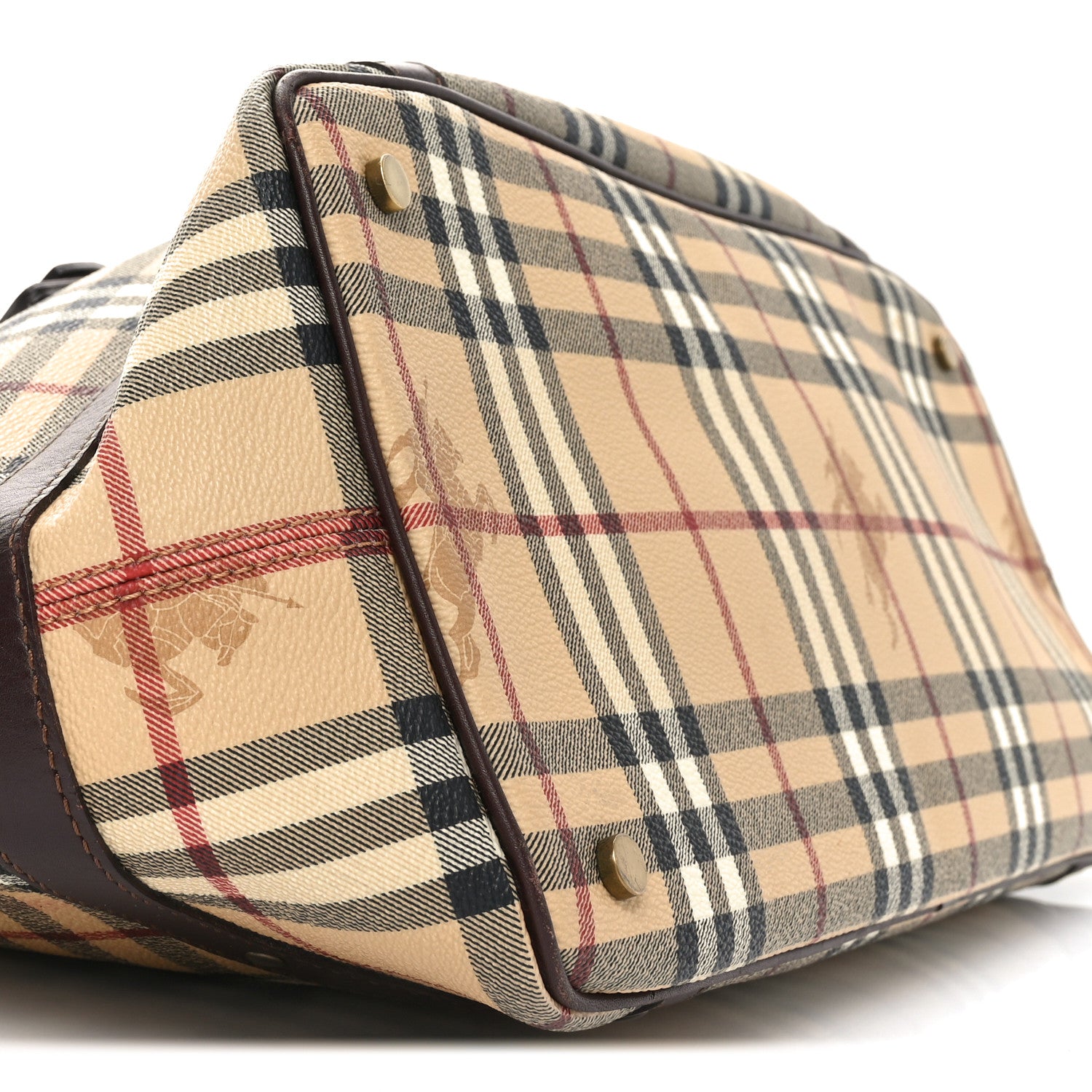 Burberry Haymarket Check Buckle Satchel Chocolate 8 of 9