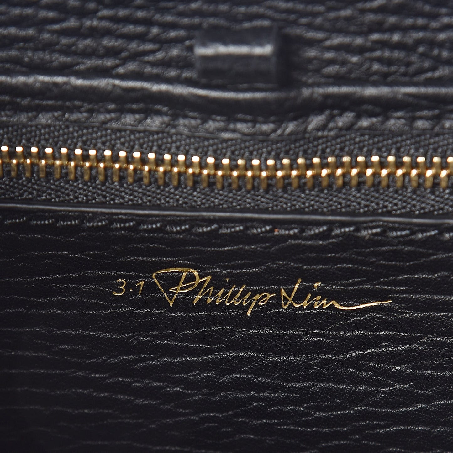 3.1 Textured Calfskin Mini Pashli Satchel Black
