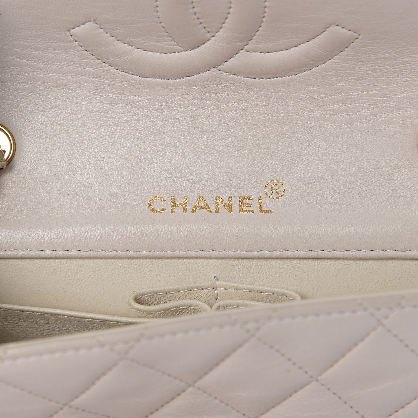 Lambskin Quilted Mini Flap White