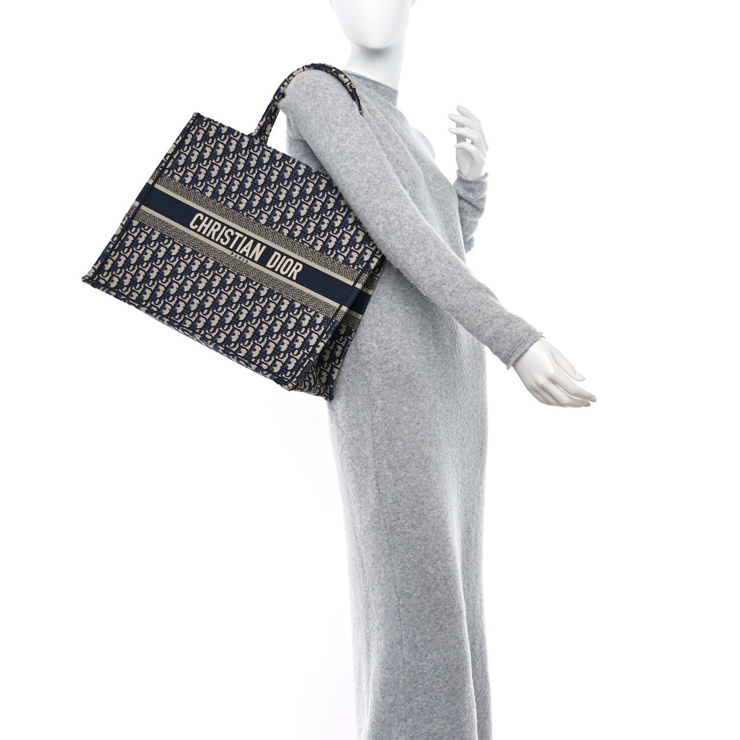 Oblique Large Book Tote Blue Multicolor