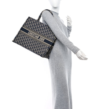 Christian Dior Oblique Large Book Tote Blue Multicolor 2 of 9