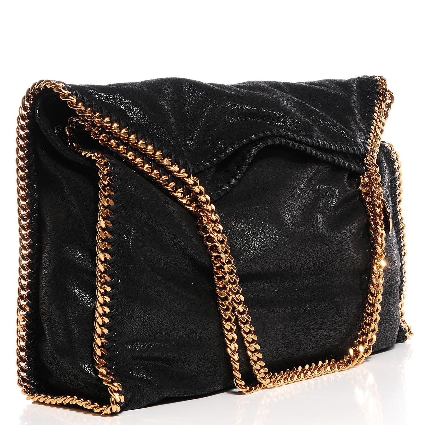 Faux Leather Shaggy Deer Big Falabella Black