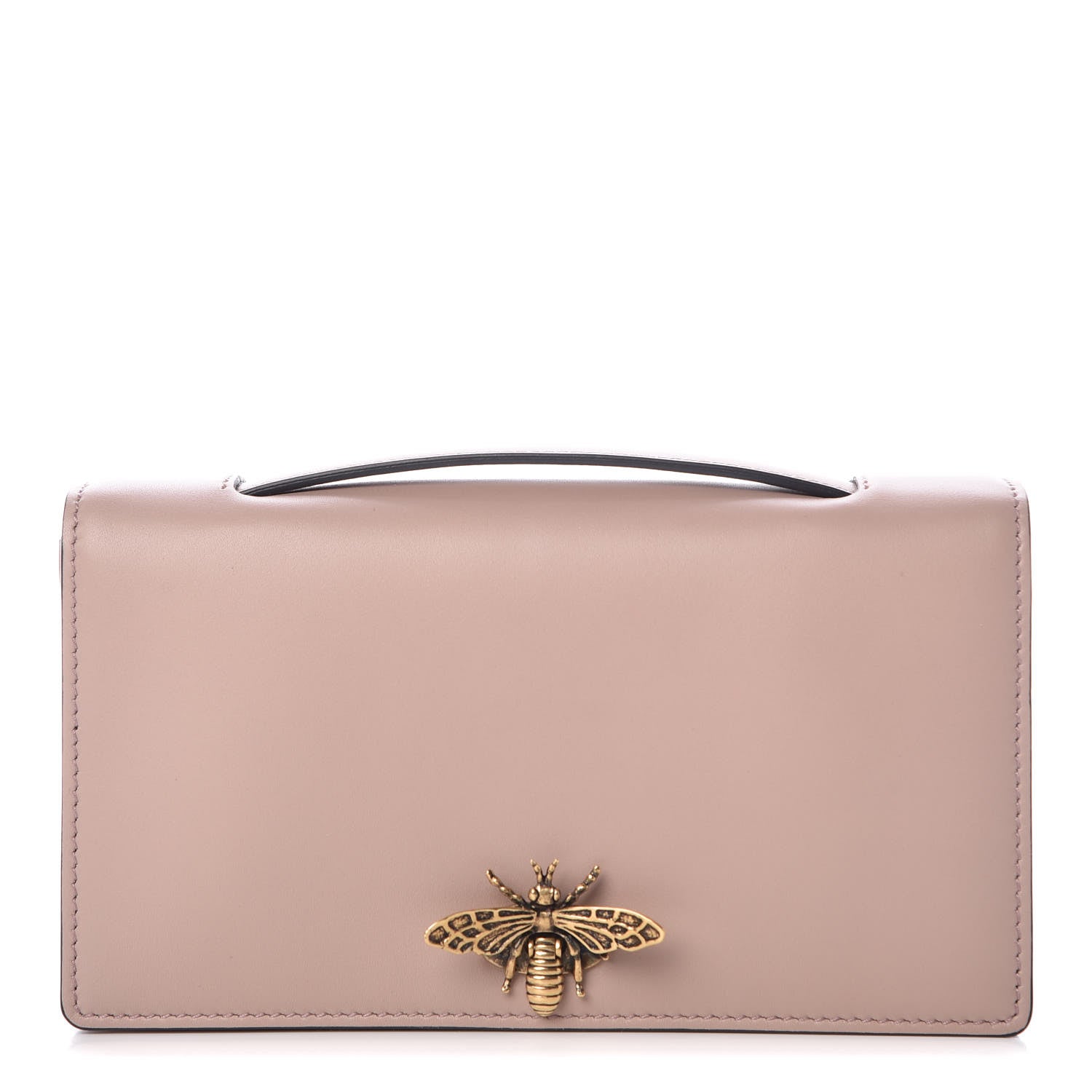 Christian Dior Calfskin Bee Pouch Powder Beige 1 of 7