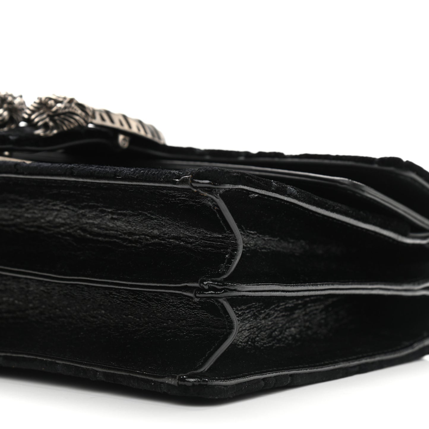 Velvet GG Monogram Small Dionysus Shoulder Bag Black