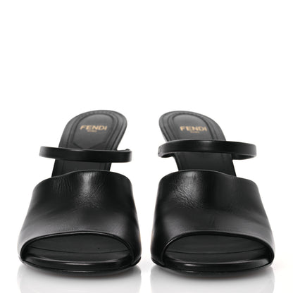 Fendi Calfskin Fendi First 95mm Slide Sandals 36 Black 2 of 12