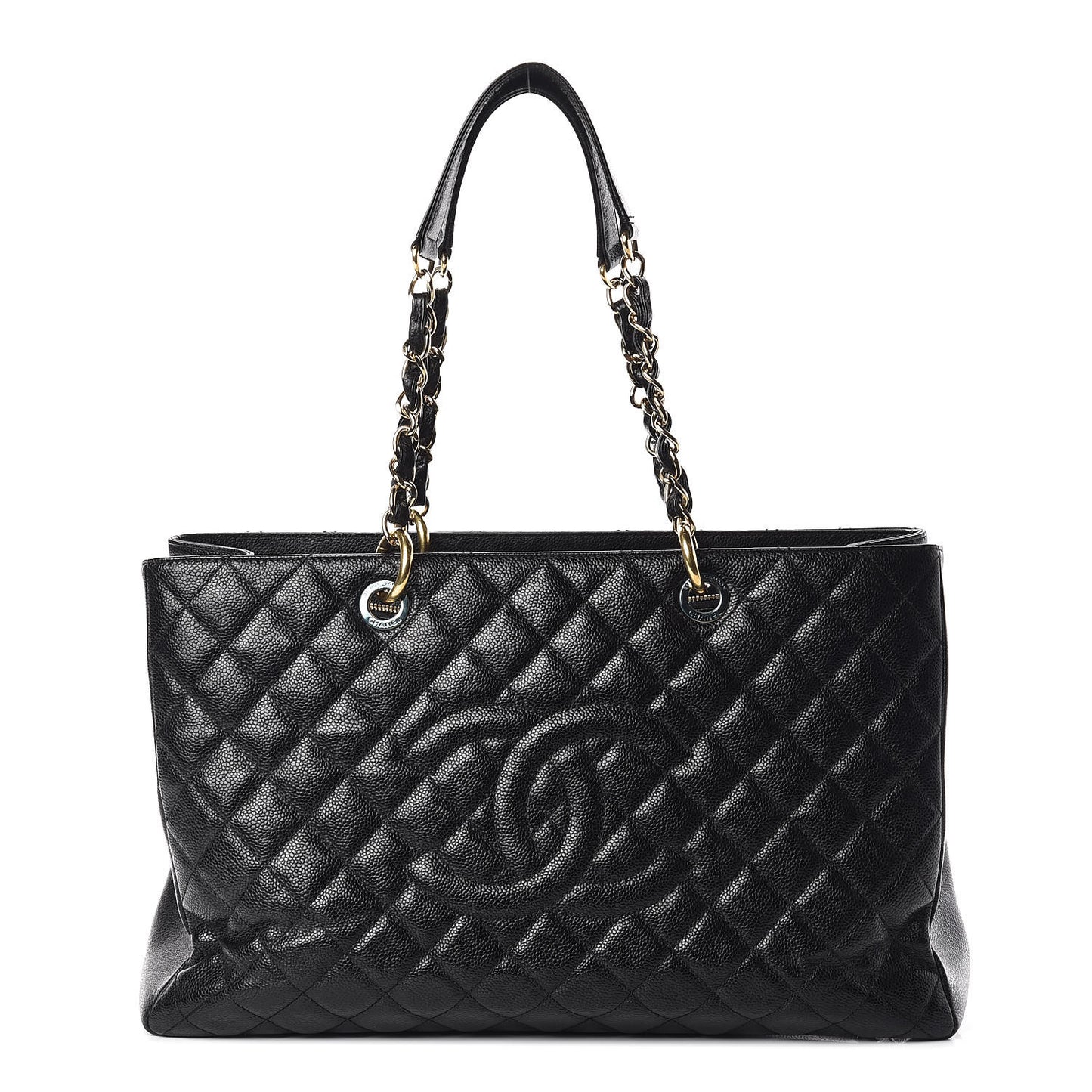 Caviar Quilted XL Grand Shopping Tote GST Black