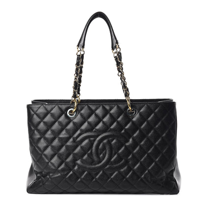 Chanel Caviar Quilted XL Grand Shopping Tote GST Black 1 of 17