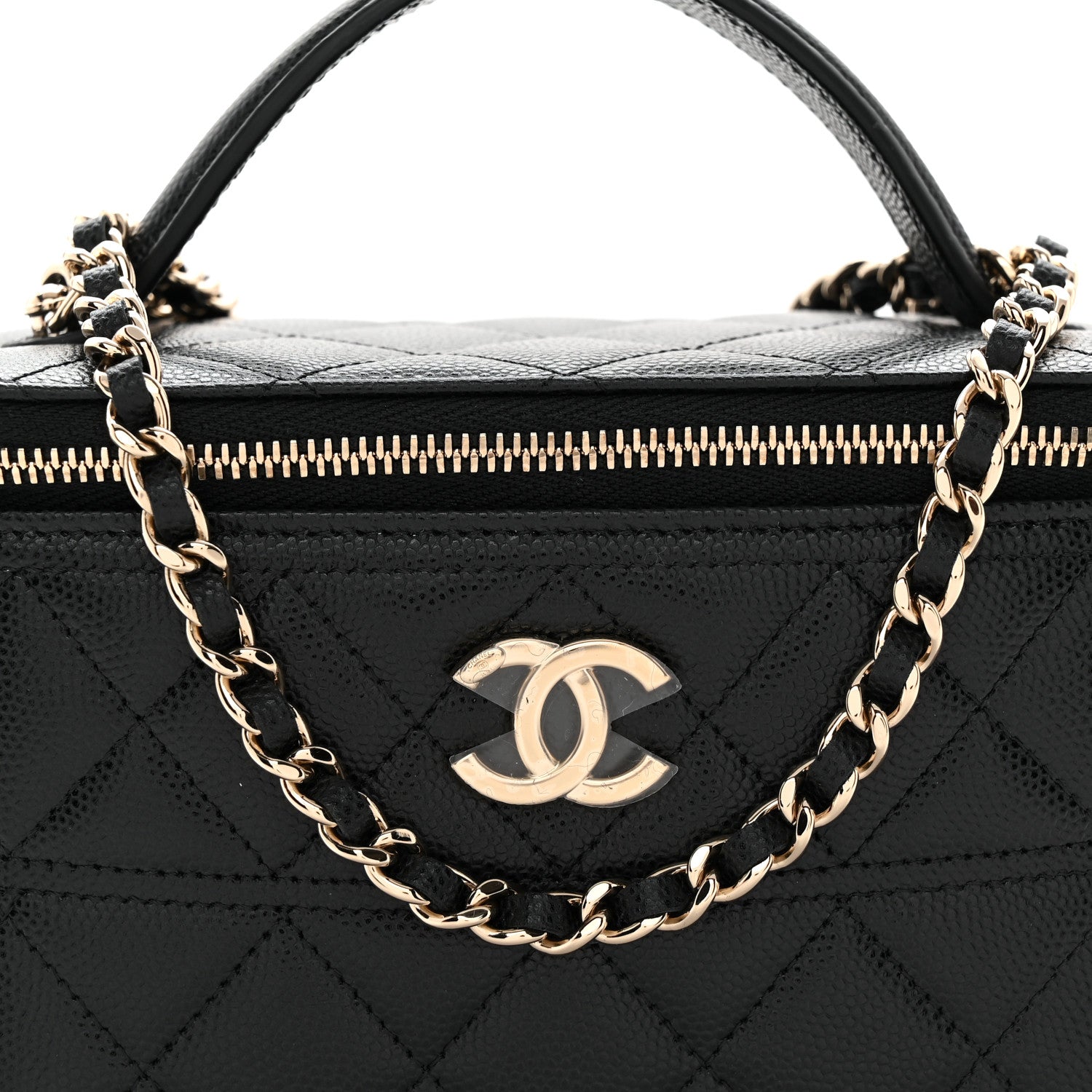 Chanel Caviar Quilted Trendy Handle Mini Vanity Black 8 of 12