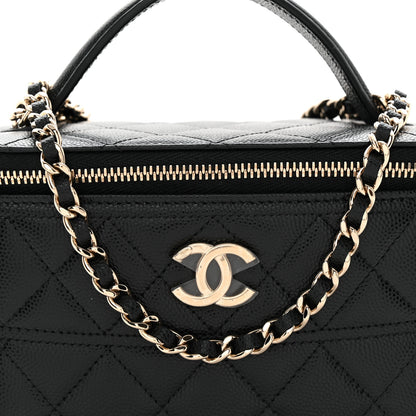 Chanel Caviar Quilted Trendy Handle Mini Vanity Black 8 of 12