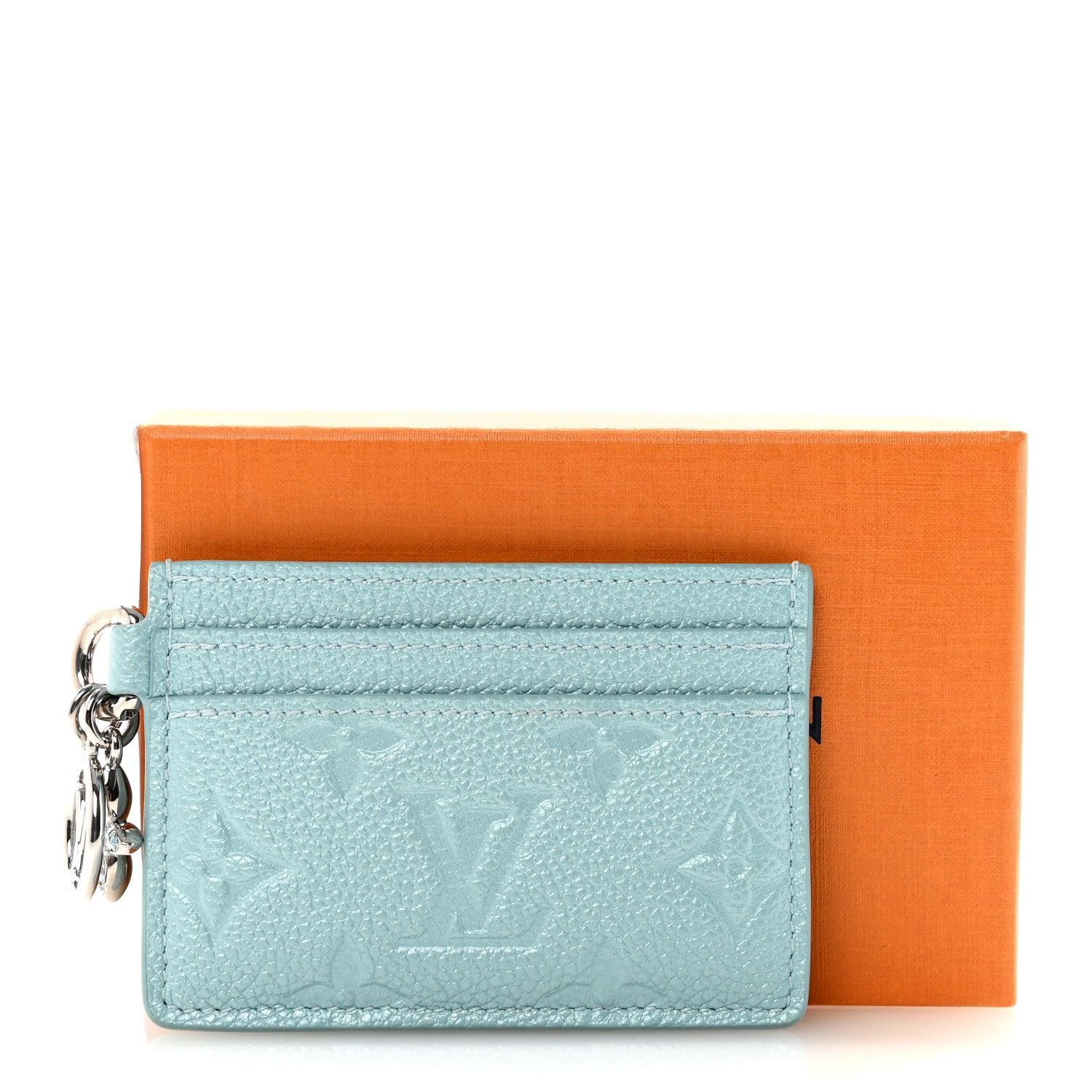 Louis Vuitton Empreinte Monogram LV Charms Card Holder Pearly Lagoon Turquoise 7 of 7