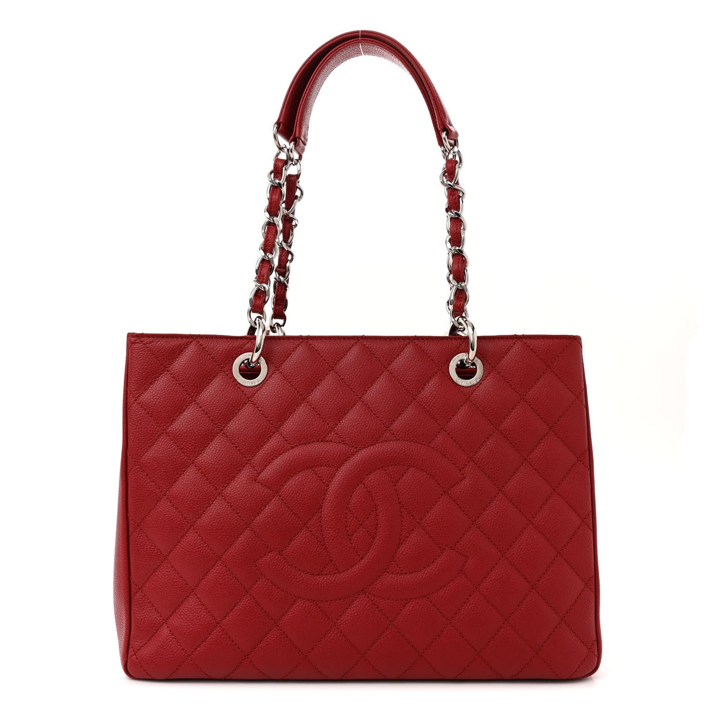 Caviar Quilted Grand Shopping Tote GST Red