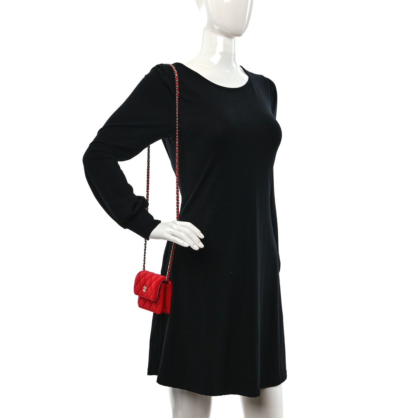 Jersey Quilted Micro Mini Flap Red
