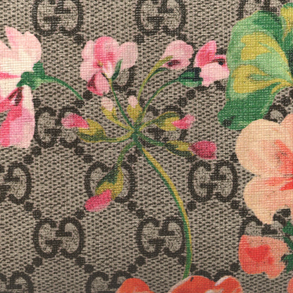 Gucci GG Supreme Monogram Blooms Zip Around Wallet Beige Multicolor Dry Rose 8 of 11