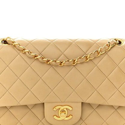 Chanel Lambskin Quilted Medium Double Flap Beige 8 of 15