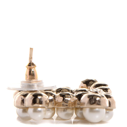 Chanel Pearl CC Earrings Gold 3 of 4