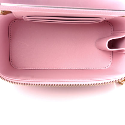 Chanel Lambskin Enamel Quilted Small Vanity Case With Chain Pink 5 of 12