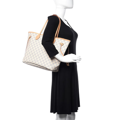 Louis Vuitton Damier Azur Neo Neverfull MM Rose Ballerine 2 of 15