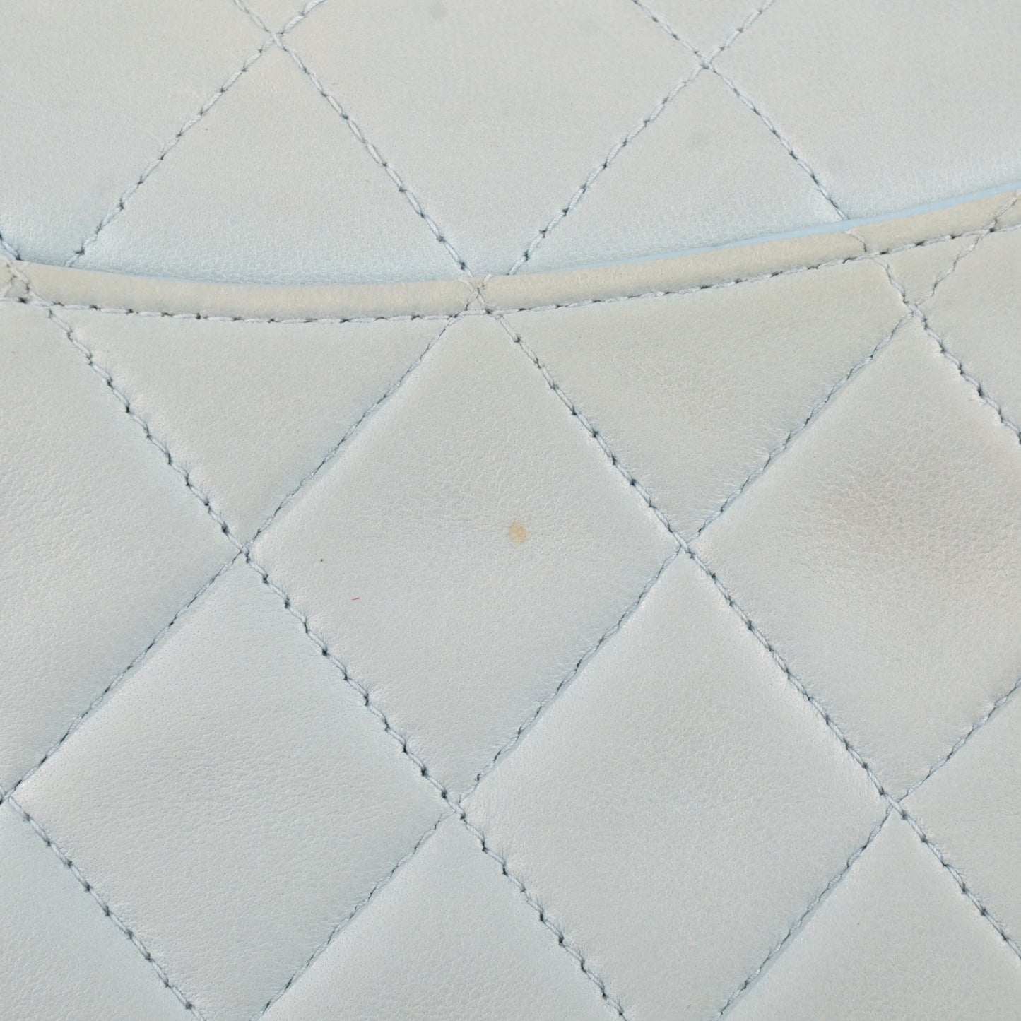 Lambskin Quilted Mini Square Flap Light Blue
