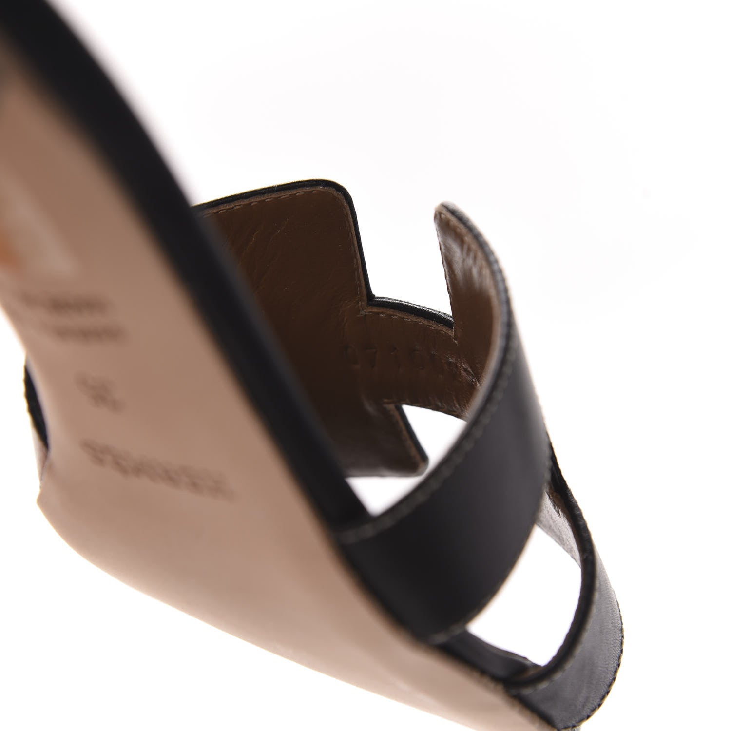 Hermes Calfskin Oasis Sandals 35 Black 10 of 11