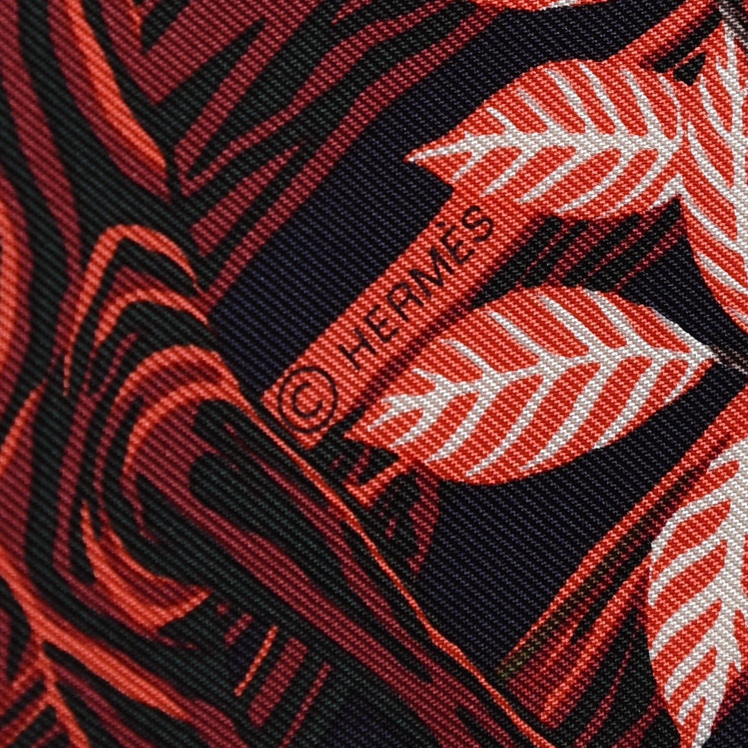 Hermes Silk Into the Canadian Wild Scarf 90 Vert Corail Bordeaux 3 of 10