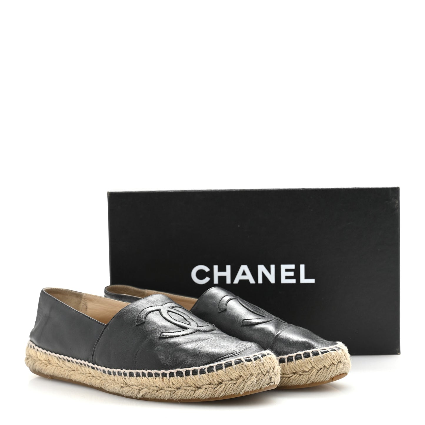 Lambskin CC Espadrilles 40 Black