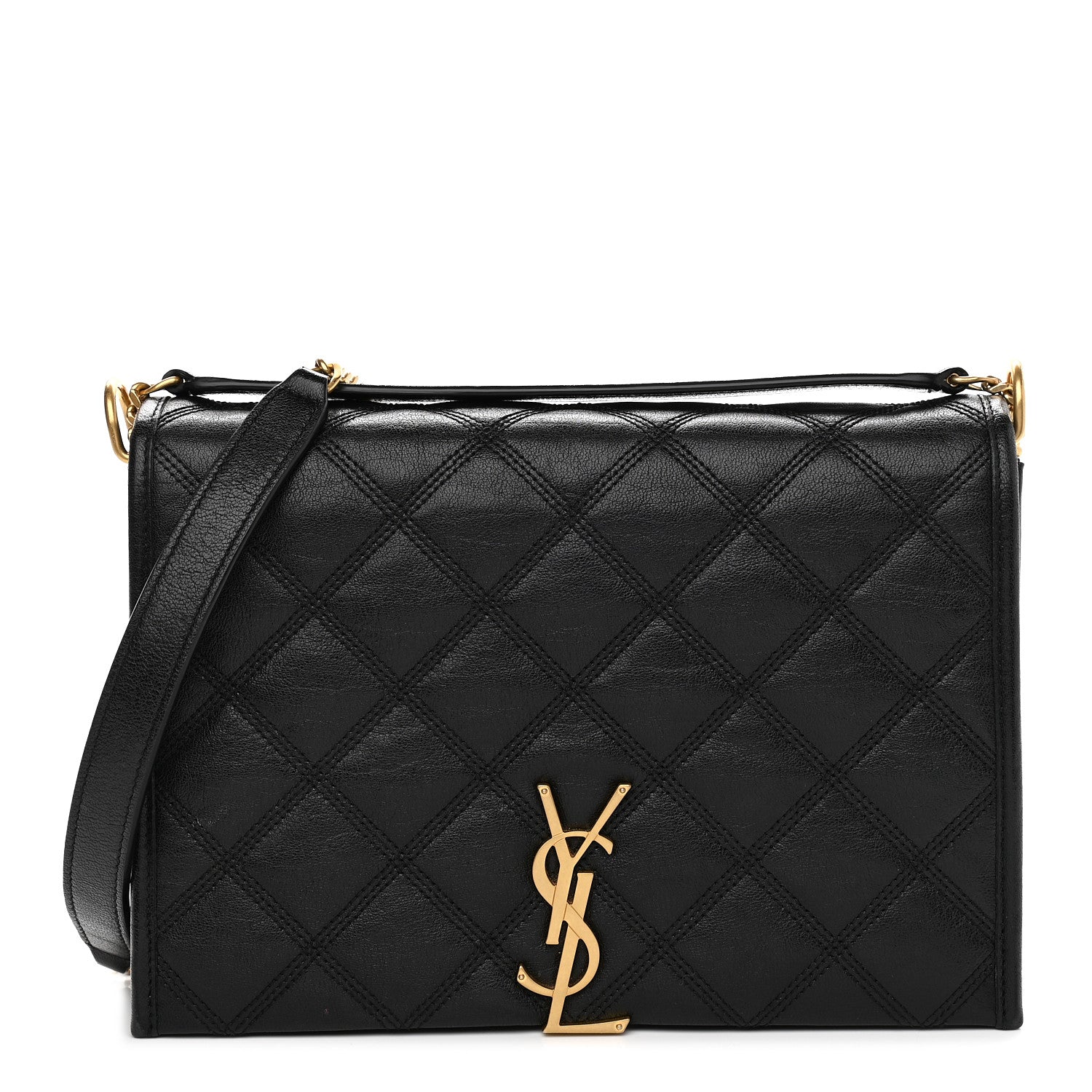 Saint Laurent Lambskin Quilted Mini Becky Chain Bag Black 1 of 9