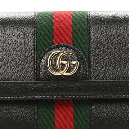 Gucci Calfskin Web Ophidia Continental Wallet Black 9 of 9