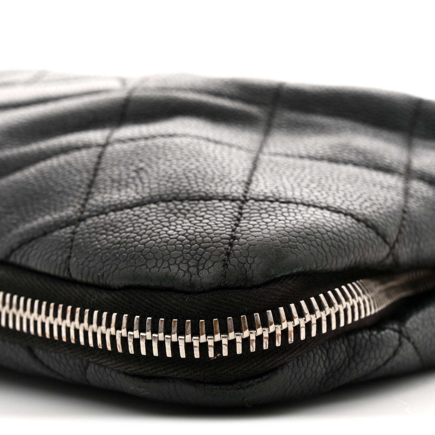 Chanel Caviar Quilted Expandable Zip Shoulder Bag Black 10 of 14