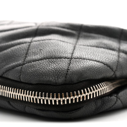 Chanel Caviar Quilted Expandable Zip Shoulder Bag Black 10 of 14