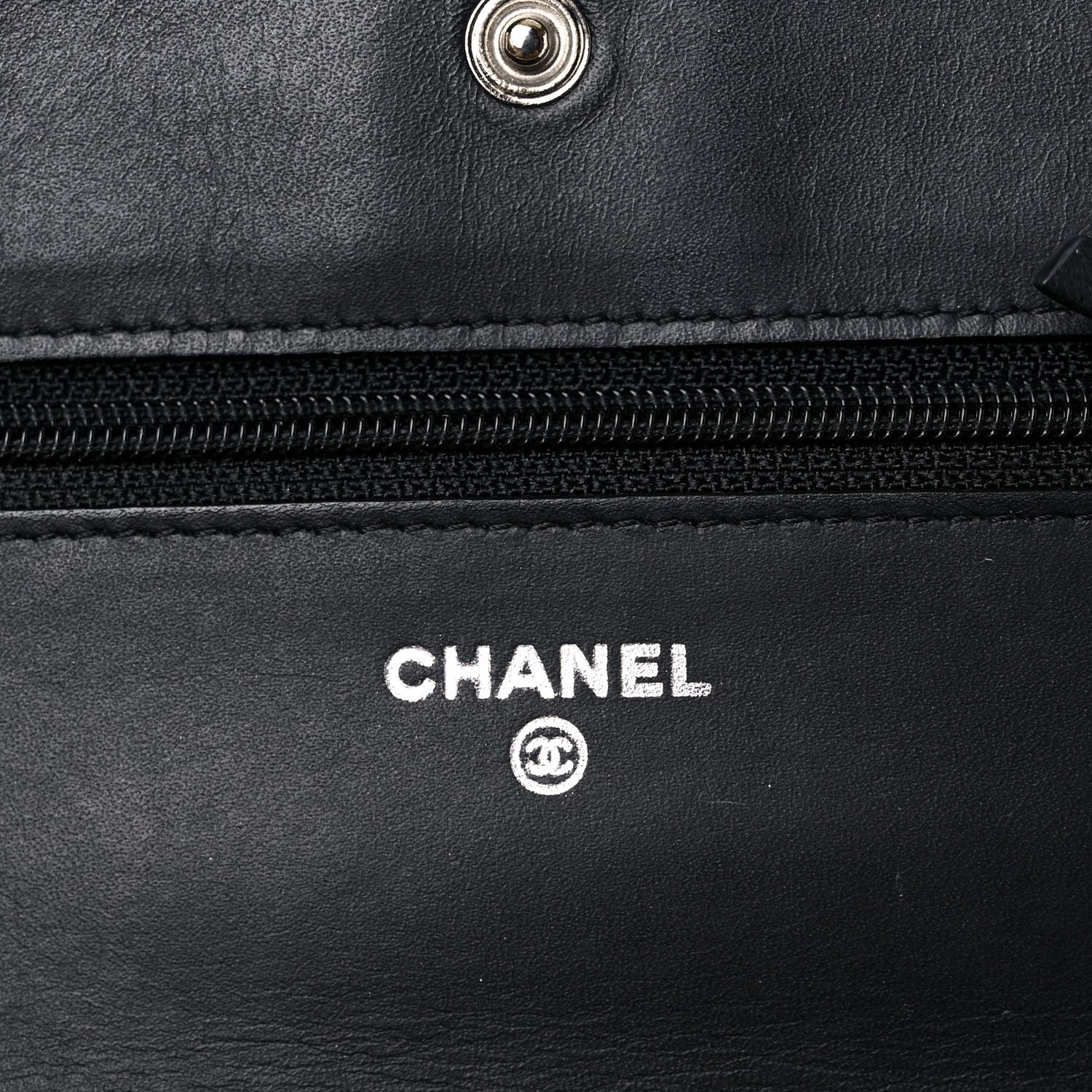 Chanel Caviar Timeless CC Wallet On Chain WOC Black 9 of 17