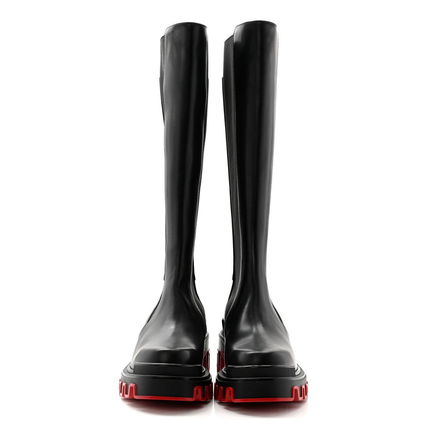 Calfskin Marchacroche Dune Knee High Boots 39.5 Black