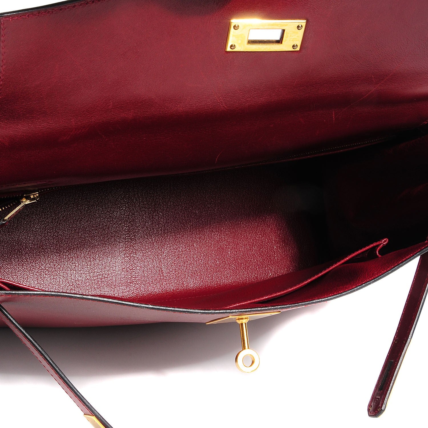 Hermes Box Kelly Retourne 32 Rouge H 9 of 28