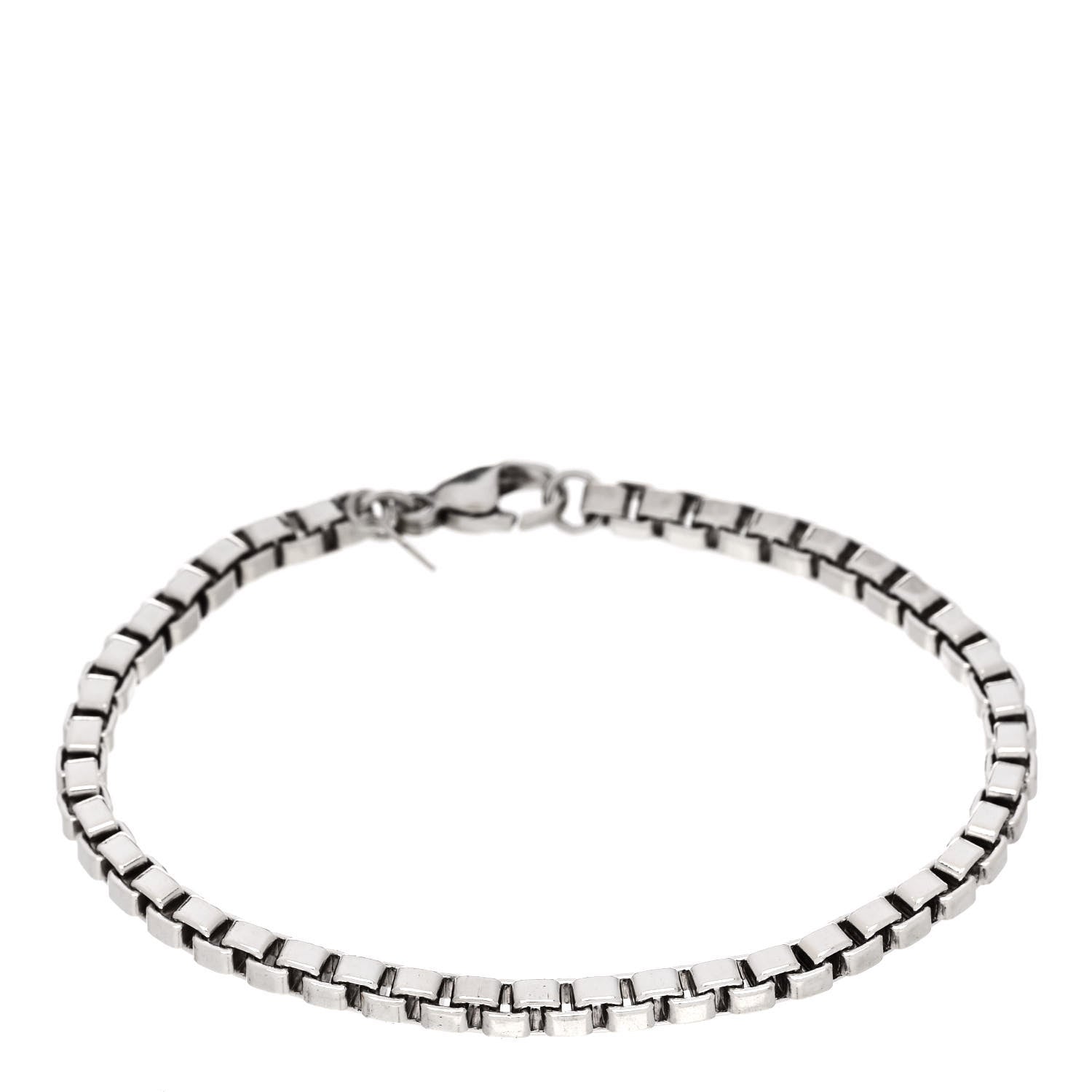 Tiffany Sterling Silver 4mm Venetian Link Bracelet 1 of 3