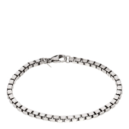 Tiffany Sterling Silver 4mm Venetian Link Bracelet 1 of 3