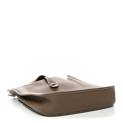 Hermes Taurillon Clemence Evelyne III PM Etoupe 4 of 11