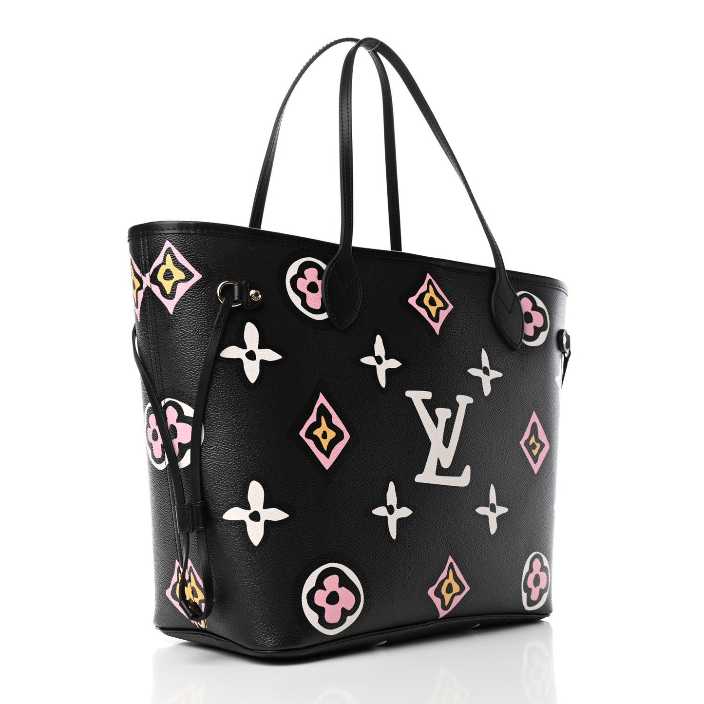 Monogram Giant Wild At Heart Neverfull MM Black