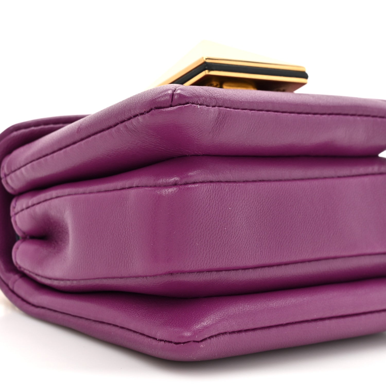 Valentino Garavani Nappa Micro One Stud Chain Bag Prune 9 of 10