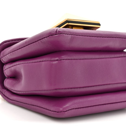Valentino Garavani Nappa Micro One Stud Chain Bag Prune 9 of 10
