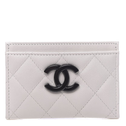 Chanel Caviar Quilted My Everything Card Holder White Black 1 of 9