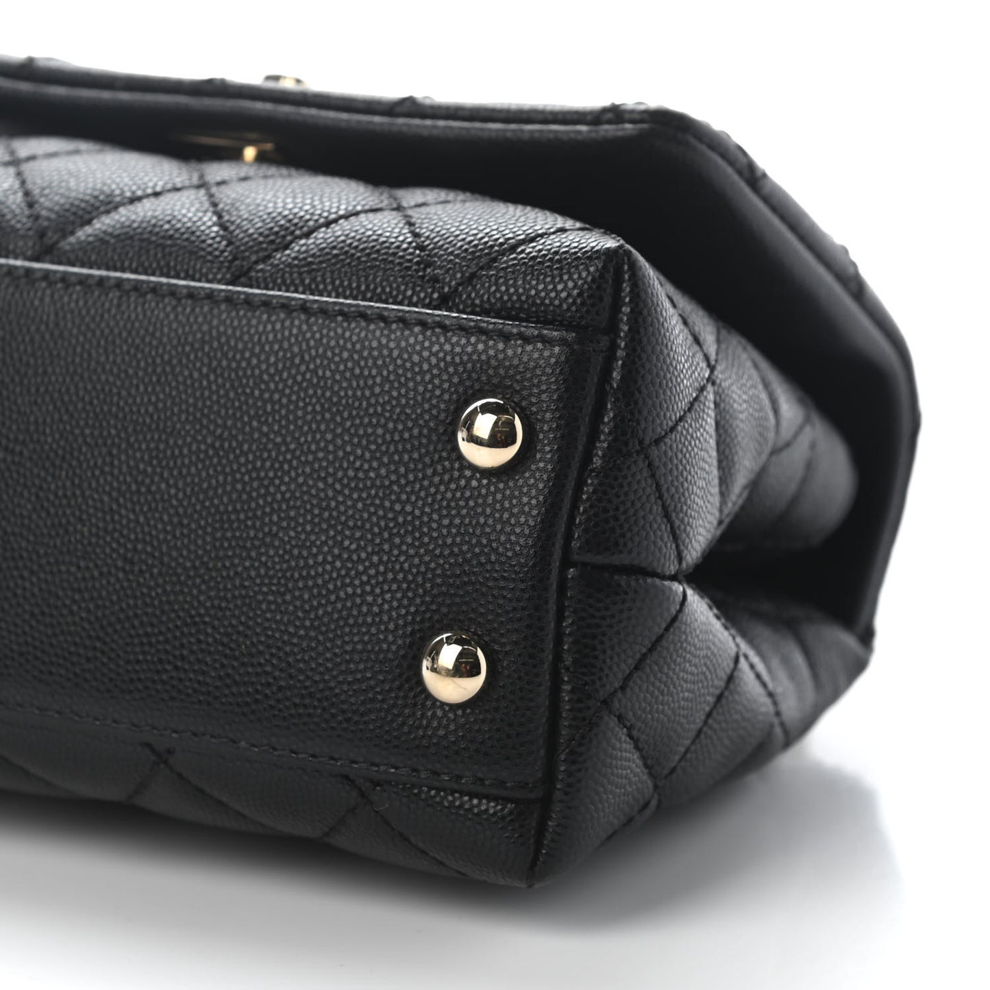Caviar Quilted Extra Mini Coco Handle Flap Black