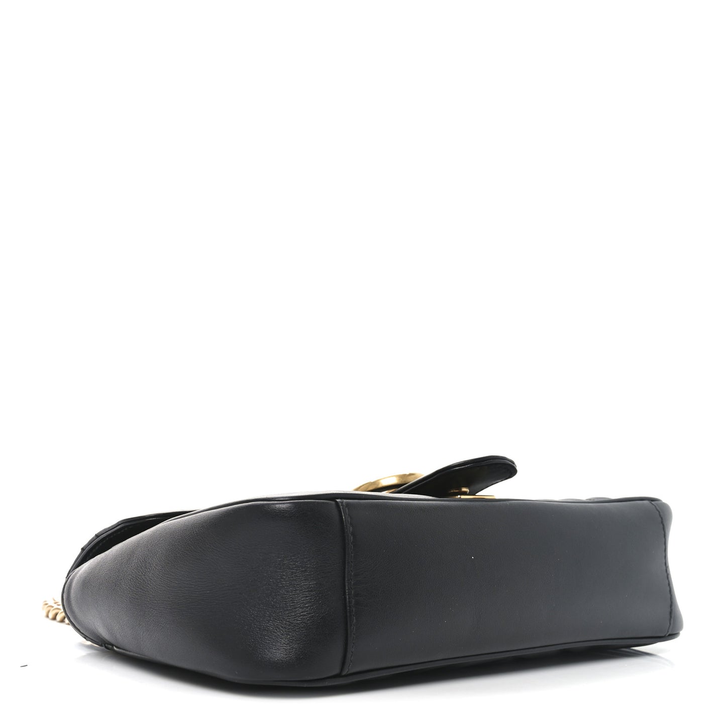 Calfskin Matelasse Small GG Marmont Shoulder Bag Black