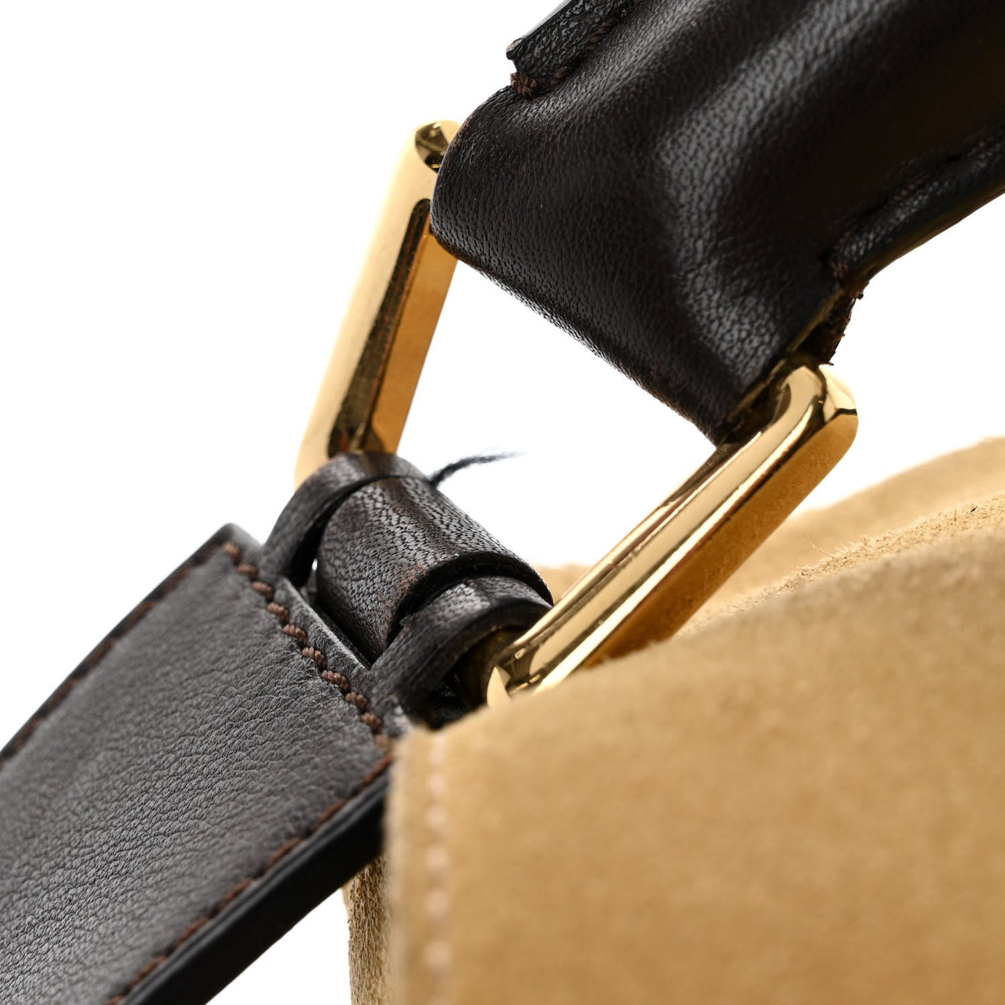 Suede Medium Puzzle Bag Gold