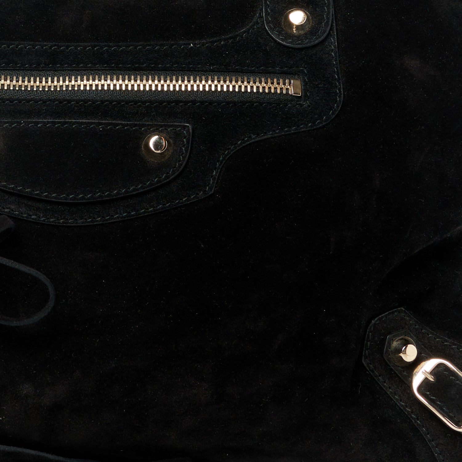 Balenciaga Baby Daim Suede Classic Silver Hardware City Black 9 of 11
