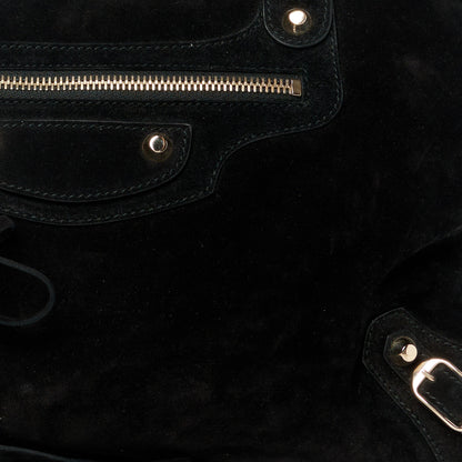 Balenciaga Baby Daim Suede Classic Silver Hardware City Black 9 of 11