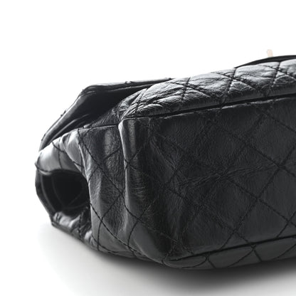 Chanel Glazed Calfskin Quilted Surpique 2.55 Reissue Flap Black 8 of 9