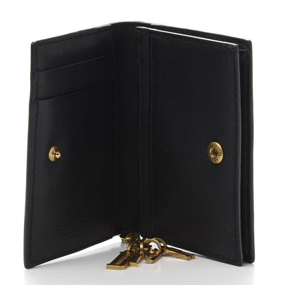Christian Dior Lambskin Cannage Studded Lady Dior Card Holder Black 5 of 11