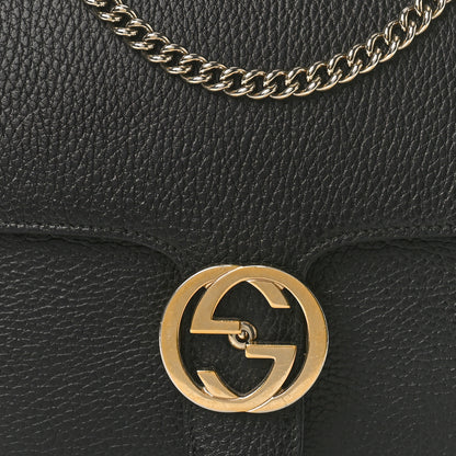 Gucci Dollar Calfskin Interlocking G Shoulder Bag Black 8 of 11
