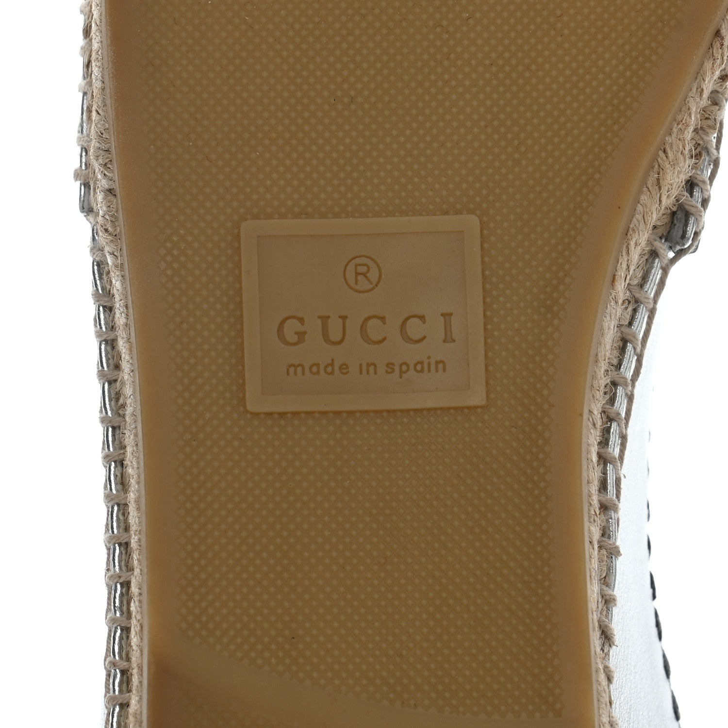 Gucci Metallic Nappa GG Marmont Espadrilles 41 Silver 8 of 12