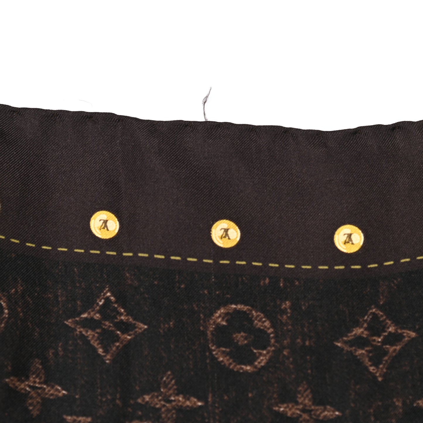Cotton Denim Monogram Scarf Ebene