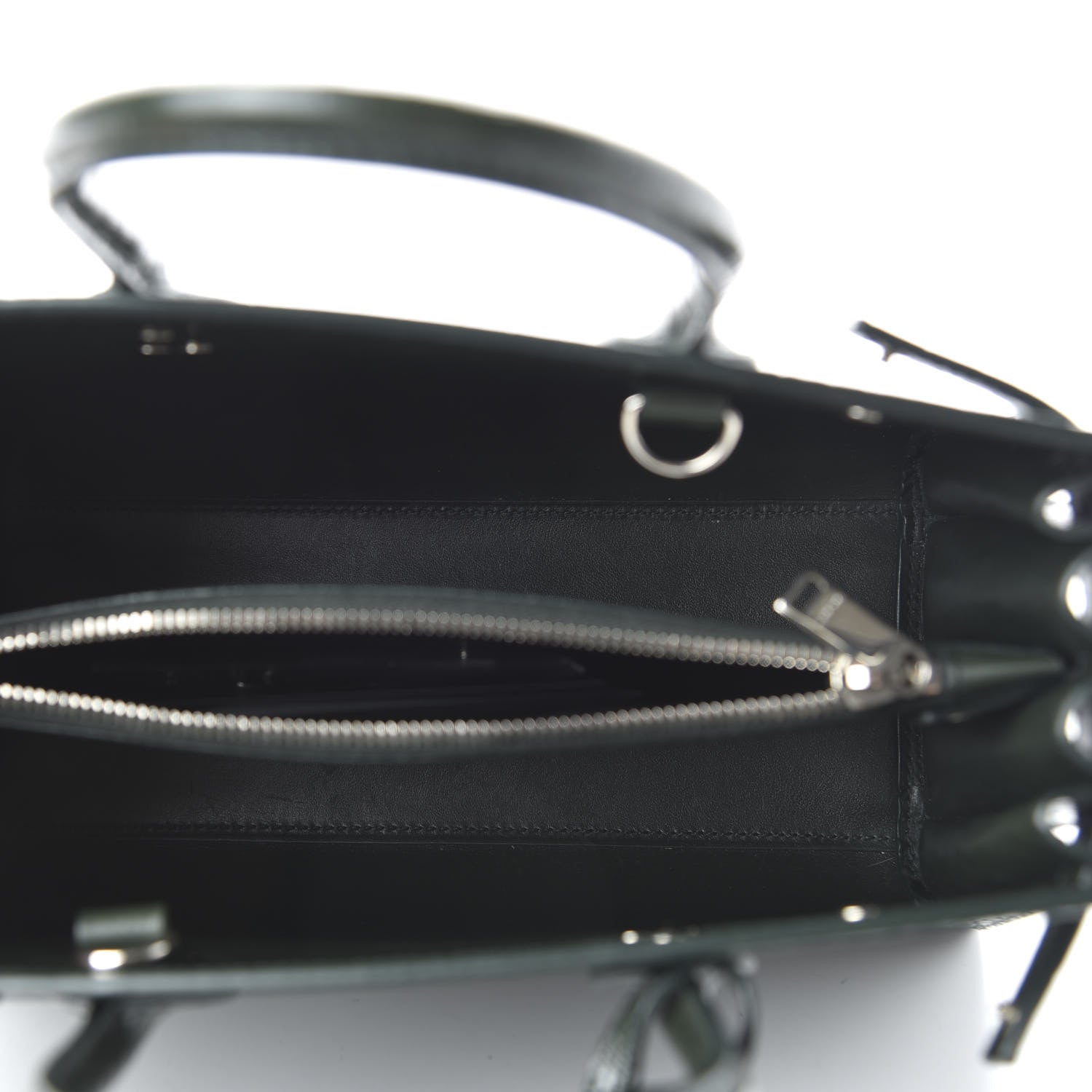 Saint Laurent Calfskin Crocodile Embossed Baby Sac De Jour Dark Leaf 5 of 9